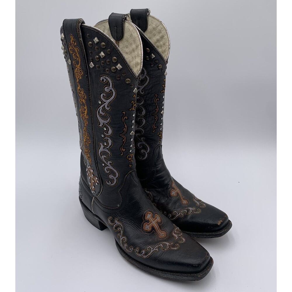 Ariat Gypsy Soule Cowgirl Boots Womens Brown Leather‎ Guilded Gypsy Size 8 B - Picture 2 of 8